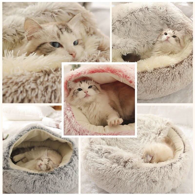 CozyPaws Blød Luksuskurv til Katte og Små Hunde Sikkert Hvilested