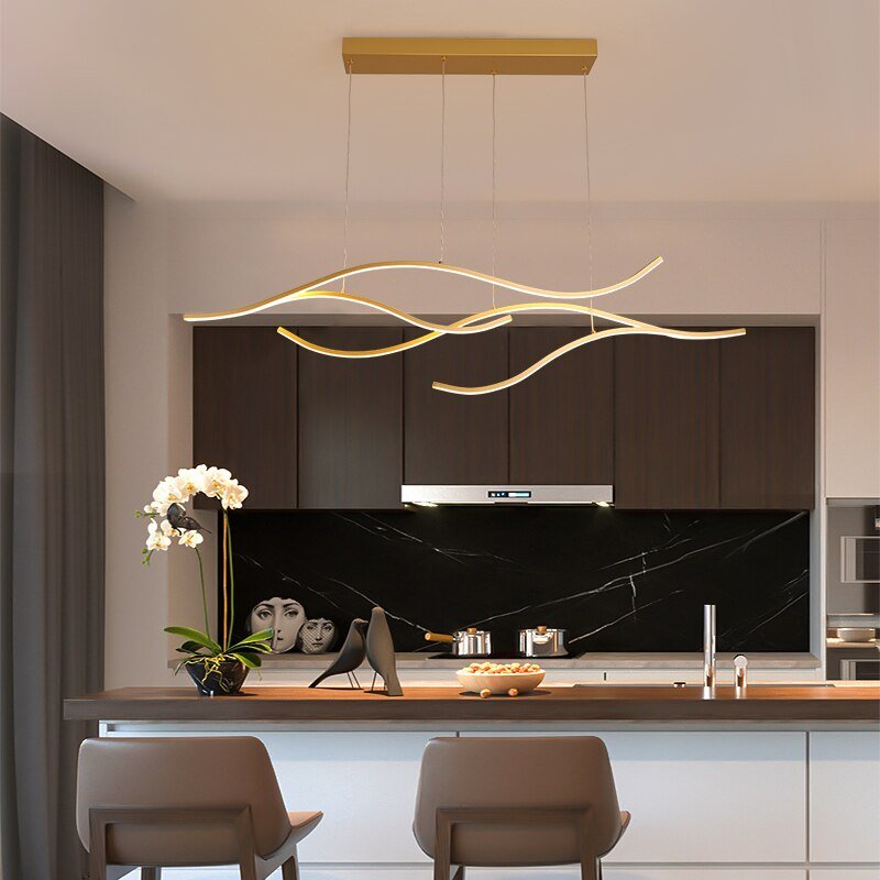 Kreativ moderne LED abstrakt lysekrone for luksuriøse, moderne hjem