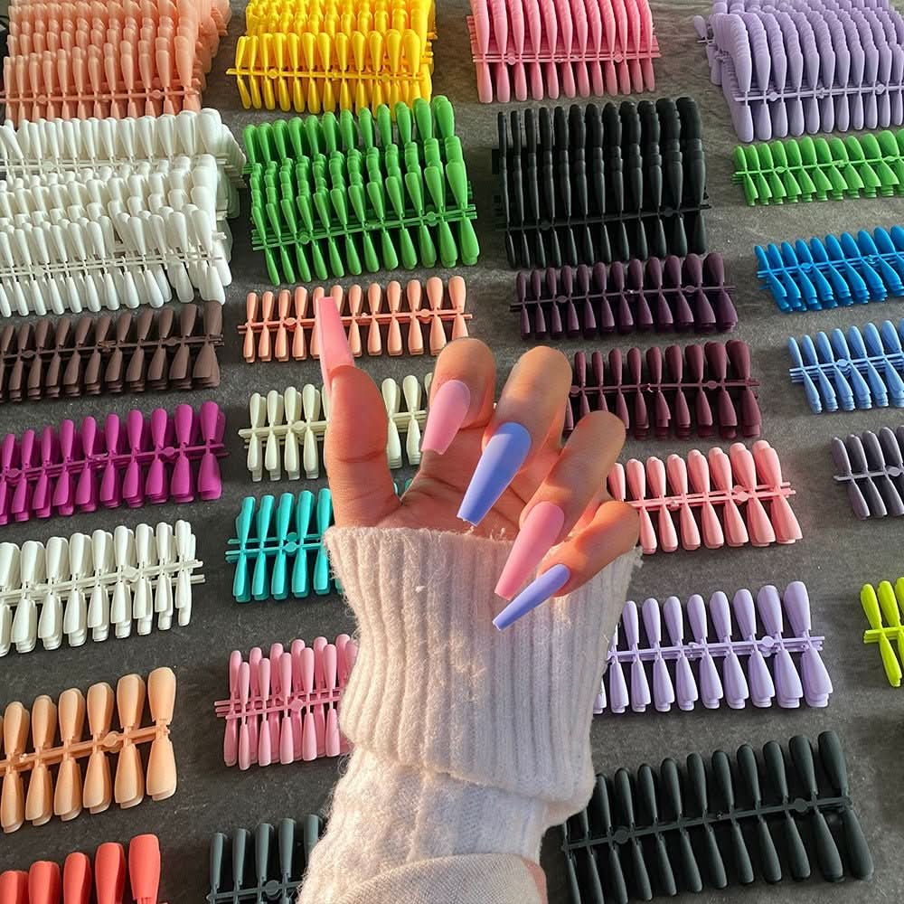 Unhas Autocolantes Matte NovaNail Para Um Visual Elegante Sem Esforço Conjunto Nupcial de 24 Unhas