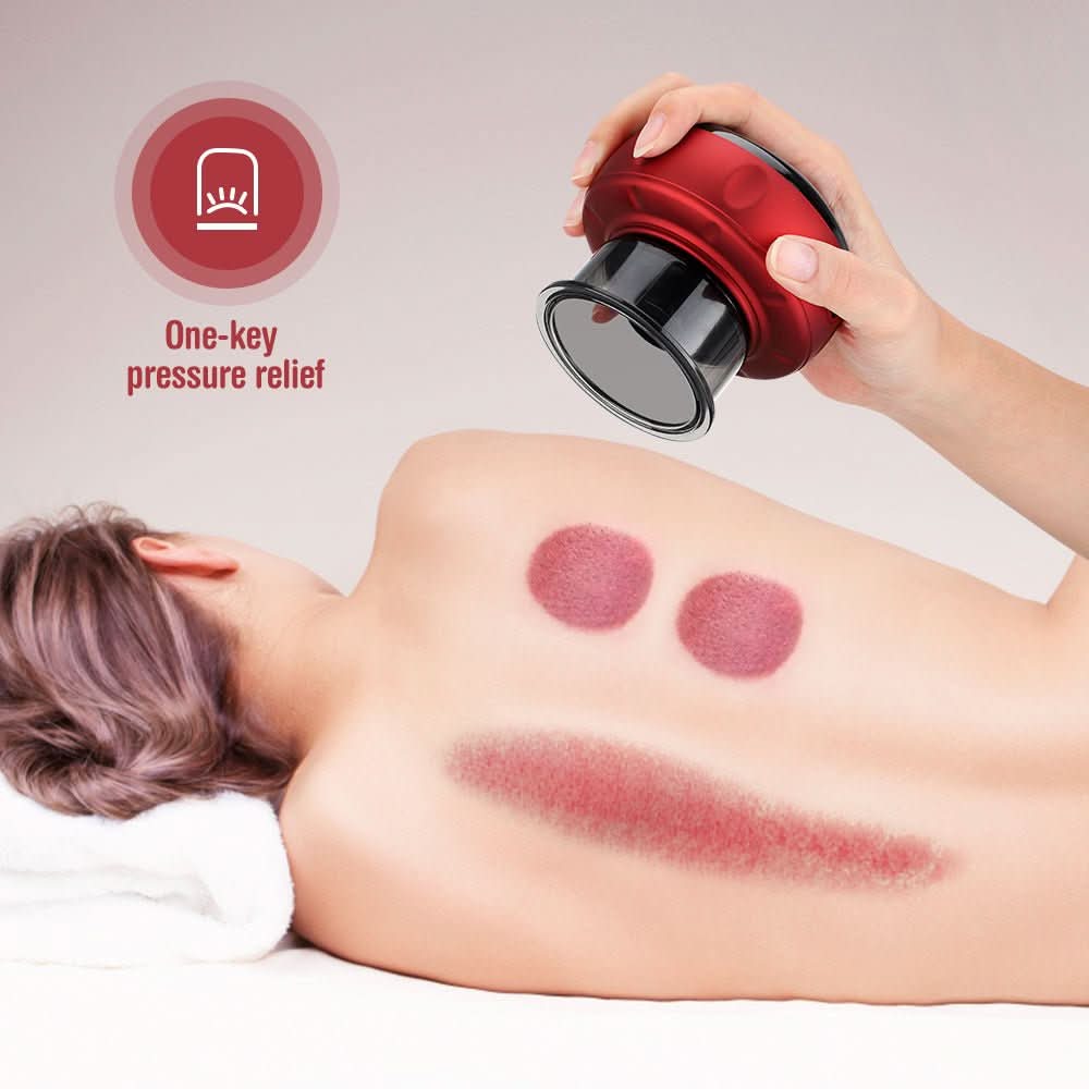 VitalFlow Elektrisches Schröpfset gegen Cellulite mit verstellbarem Saugeffekt und Muskelentspannung