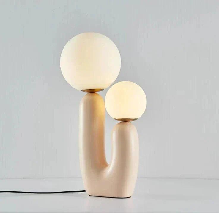 AuroraLume bordlampe med doble G9 LED-pærer og opp/ned skjerm