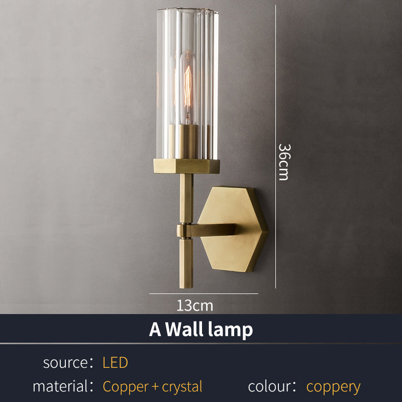 AI Lerb - Apliques de pared de lujo americano con pantallas de cristal LED