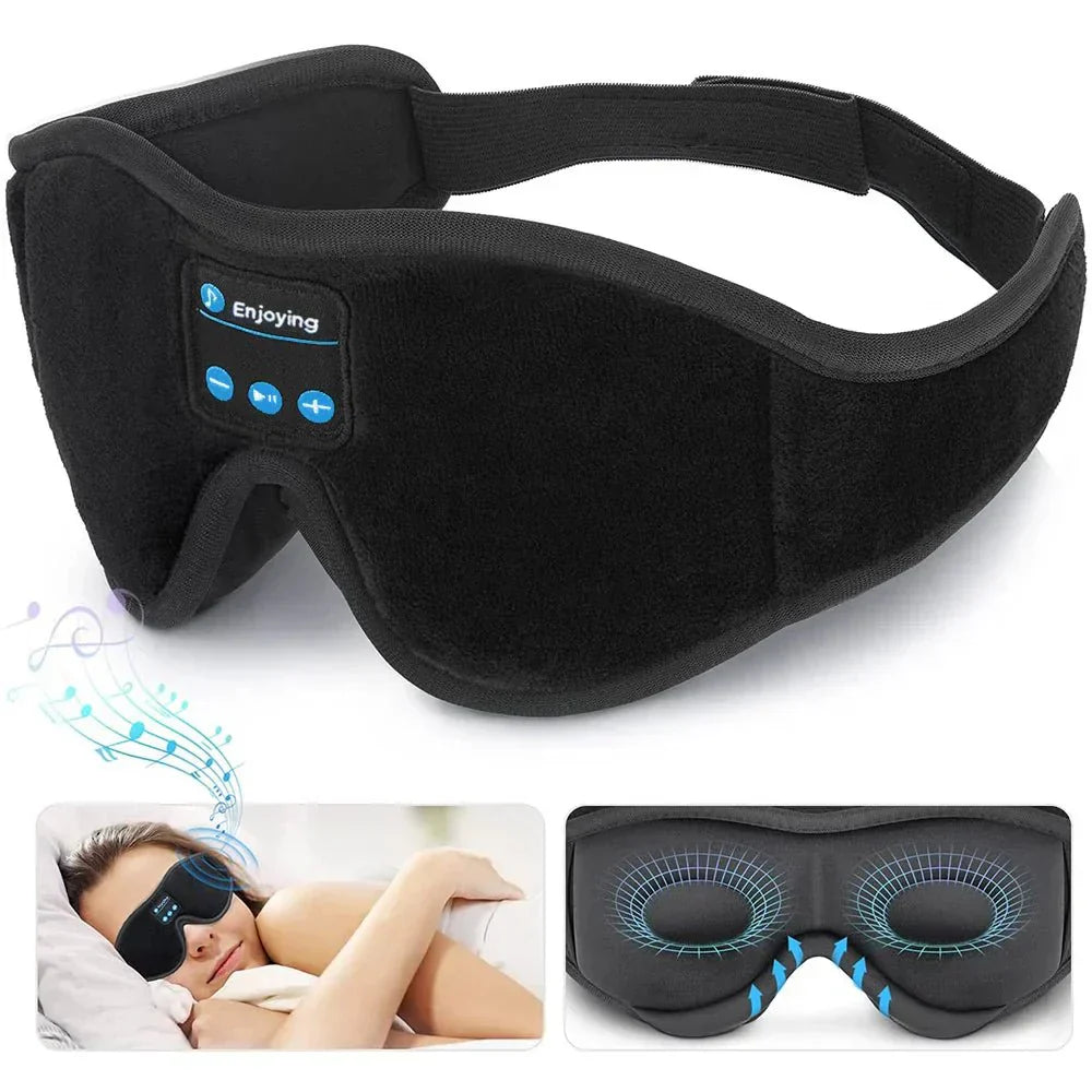 DreamWave Bluetooth音楽付きスリープマスク 旅行者向け3Dコンフォートメモリーフォーム使用