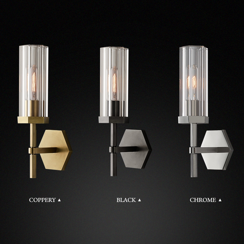 AI Lerb - Apliques de pared de lujo americano con pantallas de cristal LED