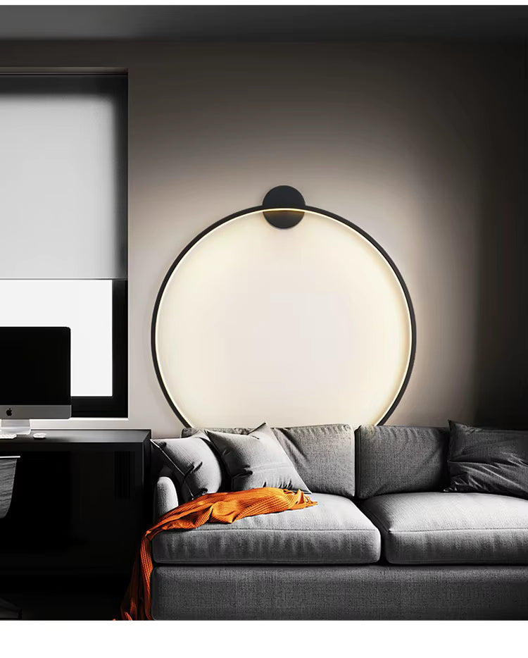 Nap alakú kerek fali lámpa elegáns modern minimalista világítás nappalikhoz