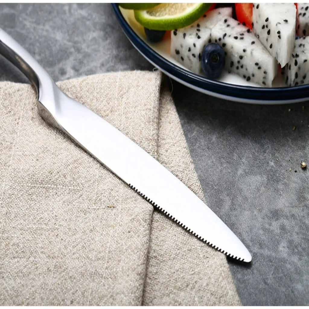 Belvara Stainless Steel Cutlery Set, Silver Collection | Orntli