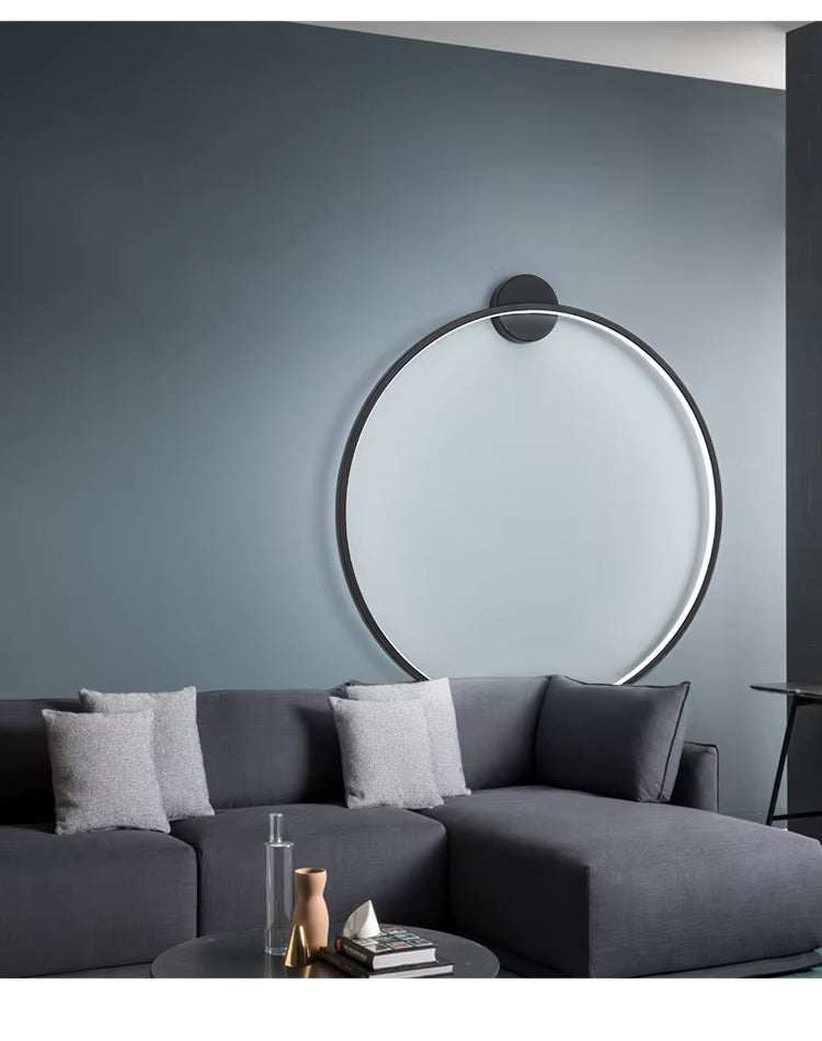 Nap alakú kerek fali lámpa elegáns modern minimalista világítás nappalikhoz