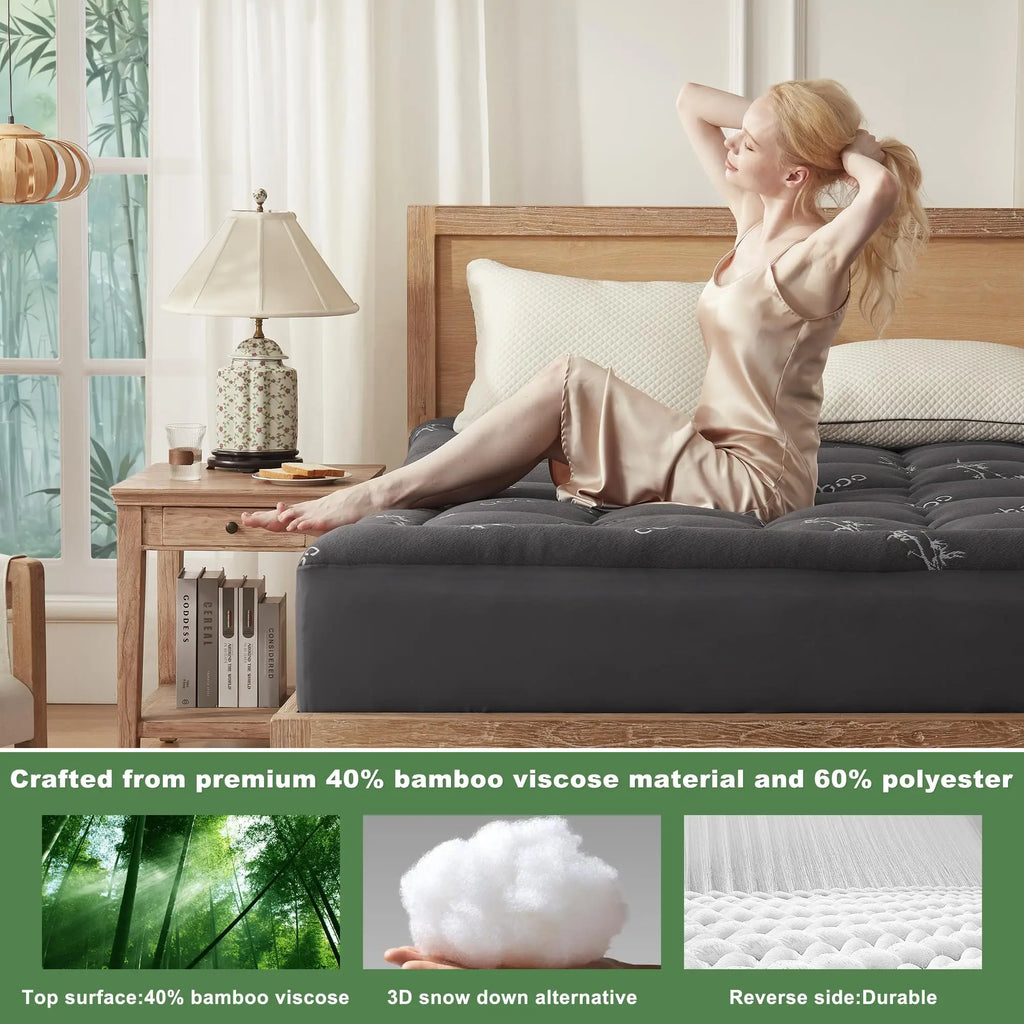 Ochranný potah EcoComfort Collection z bambusové viskózy s prošívaným designem a voděodolný