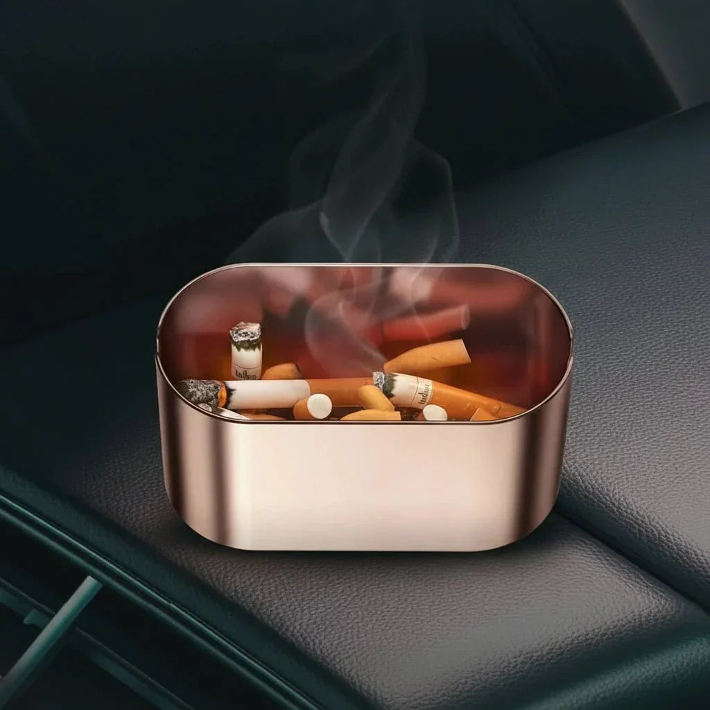 LEDASH Auto-Aschenbecher mit Deckel für den Einsatz im Auto und auf Reisen
