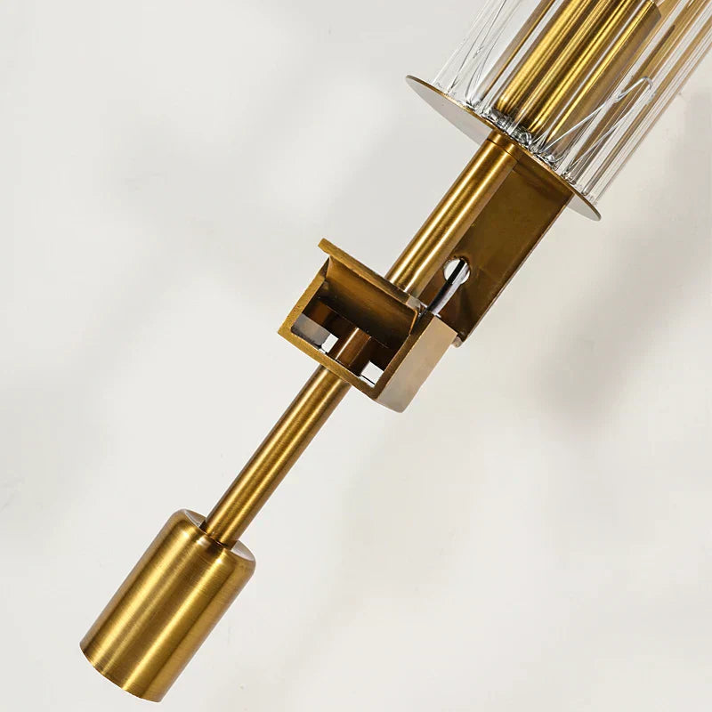 Aurelo vegglampe | Edison rillede glassylindere, kobberbase