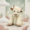 Meadow Haven Highland Cow With Floral Crown Art Print For Nature Lovers