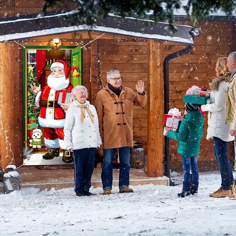 HolidayGlow Decorazioni Festive per Porta d'Ingresso per Case e Negozi