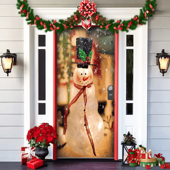 HolidayGlow Decorazioni Festive per Porta d'Ingresso per Case e Negozi