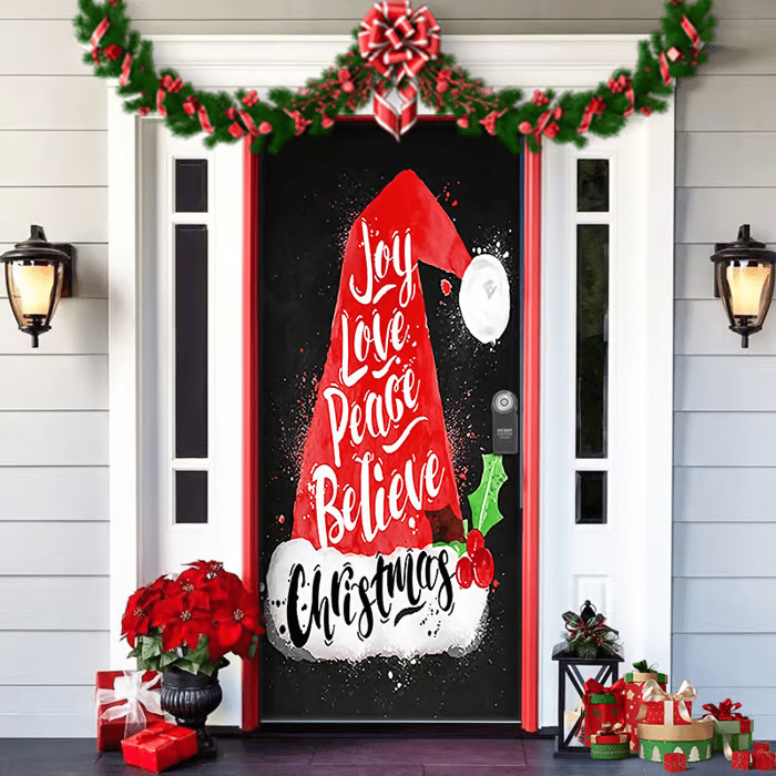 HolidayGlow Decorazioni Festive per Porta d'Ingresso per Case e Negozi