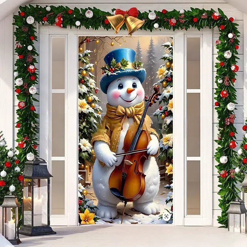 HolidayGlow Decorazioni Festive per Porta d'Ingresso per Case e Negozi