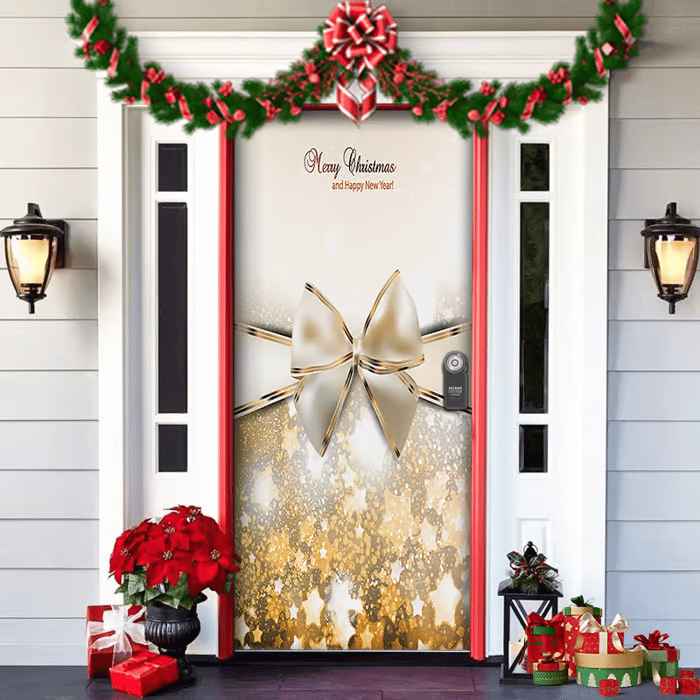 HolidayGlow Decorazioni Festive per Porta d'Ingresso per Case e Negozi