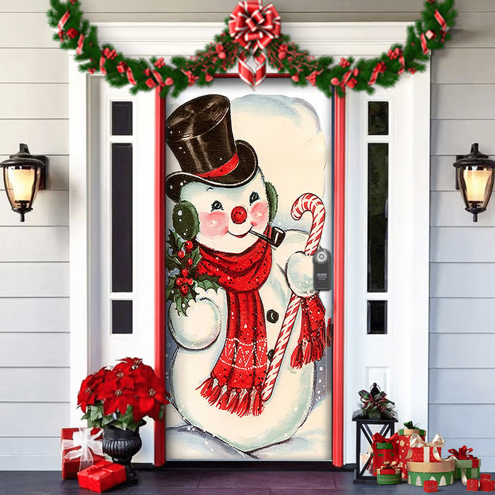 HolidayGlow Decorazioni Festive per Porta d'Ingresso per Case e Negozi
