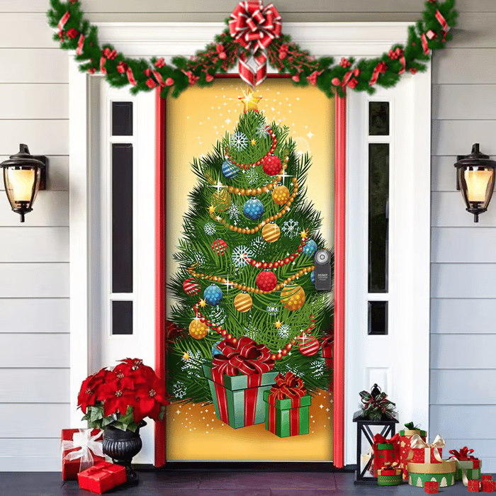 HolidayGlow Decorazioni Festive per Porta d'Ingresso per Case e Negozi