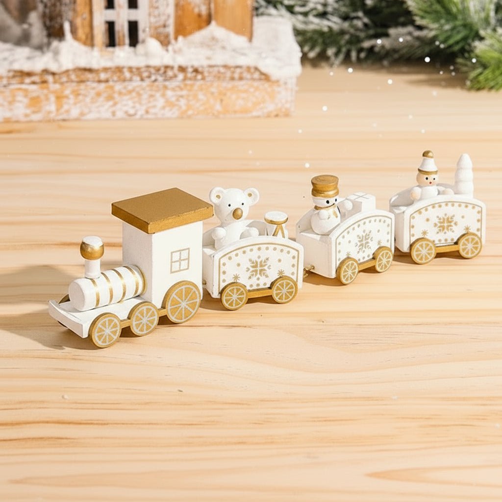 Heritage Lane festliche Weihnachtszug-Dekoration aus Holz und Kunststoff, nostalgische Feiertagsdekoration