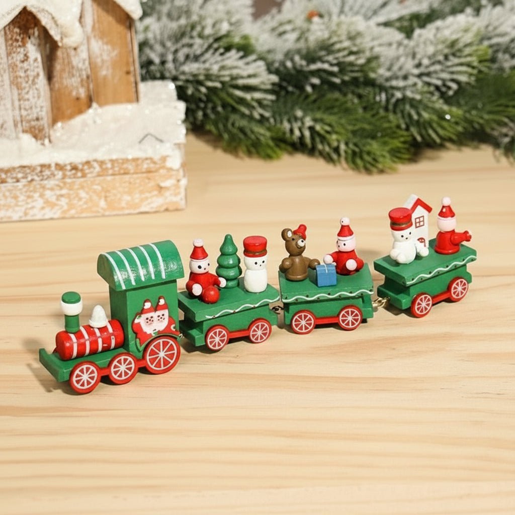 Heritage Lane festliche Weihnachtszug-Dekoration aus Holz und Kunststoff, nostalgische Feiertagsdekoration