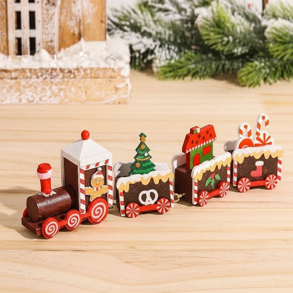 Heritage Lane festliche Weihnachtszug-Dekoration aus Holz und Kunststoff, nostalgische Feiertagsdekoration