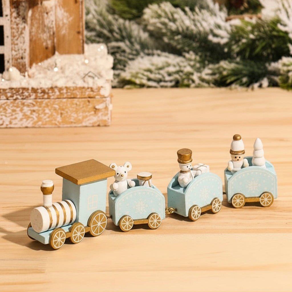 Heritage Lane festliche Weihnachtszug-Dekoration aus Holz und Kunststoff, nostalgische Feiertagsdekoration
