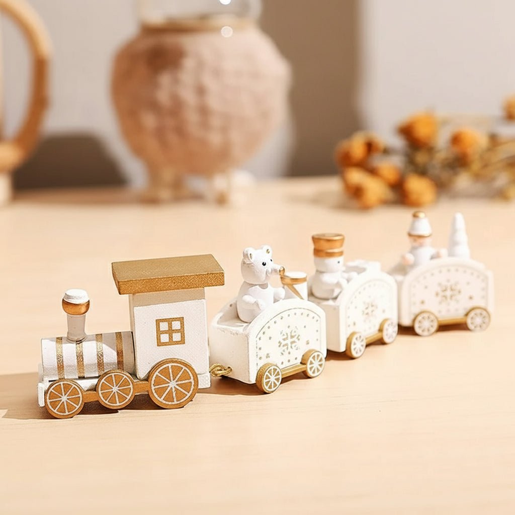 Heritage Lane festliche Weihnachtszug-Dekoration aus Holz und Kunststoff, nostalgische Feiertagsdekoration