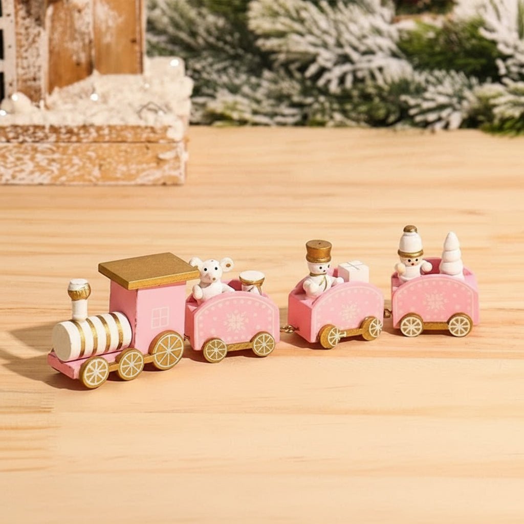 Heritage Lane festliche Weihnachtszug-Dekoration aus Holz und Kunststoff, nostalgische Feiertagsdekoration