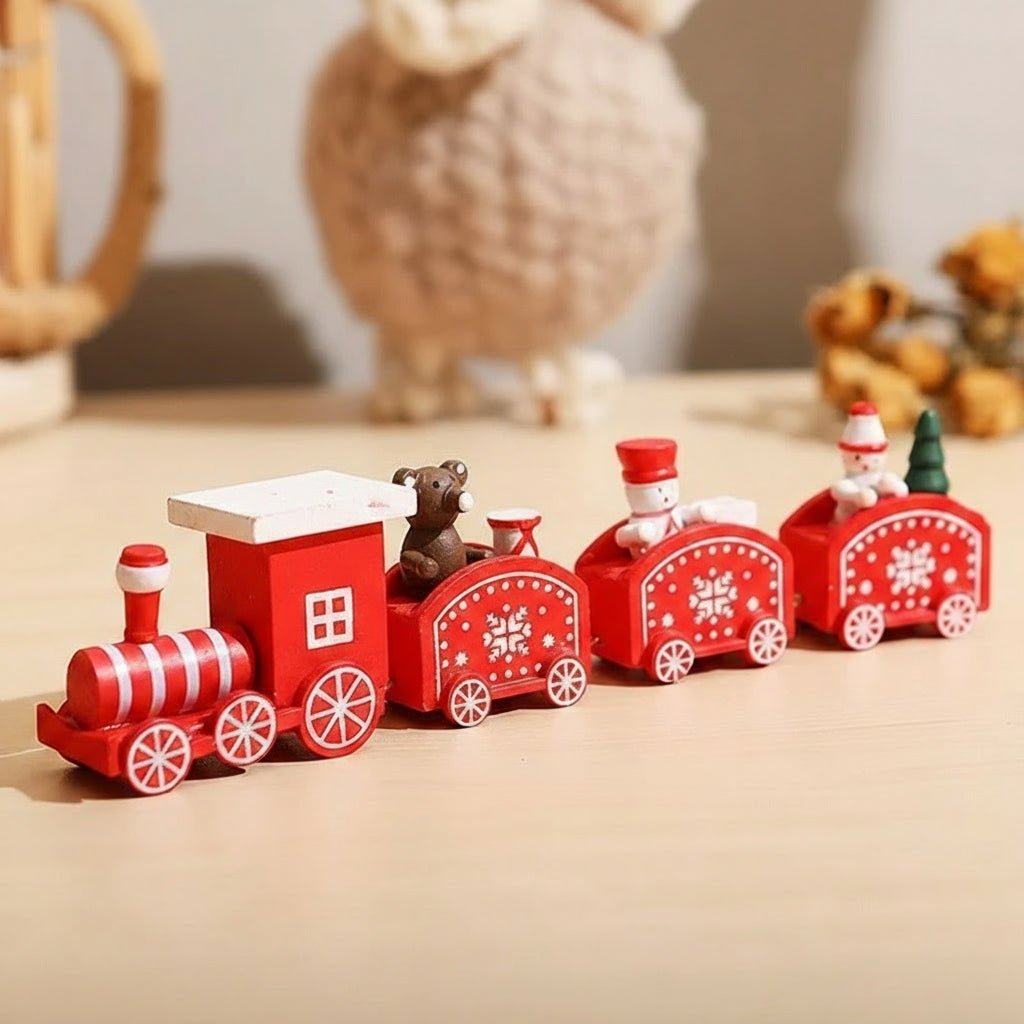 Heritage Lane festliche Weihnachtszug-Dekoration aus Holz und Kunststoff, nostalgische Feiertagsdekoration