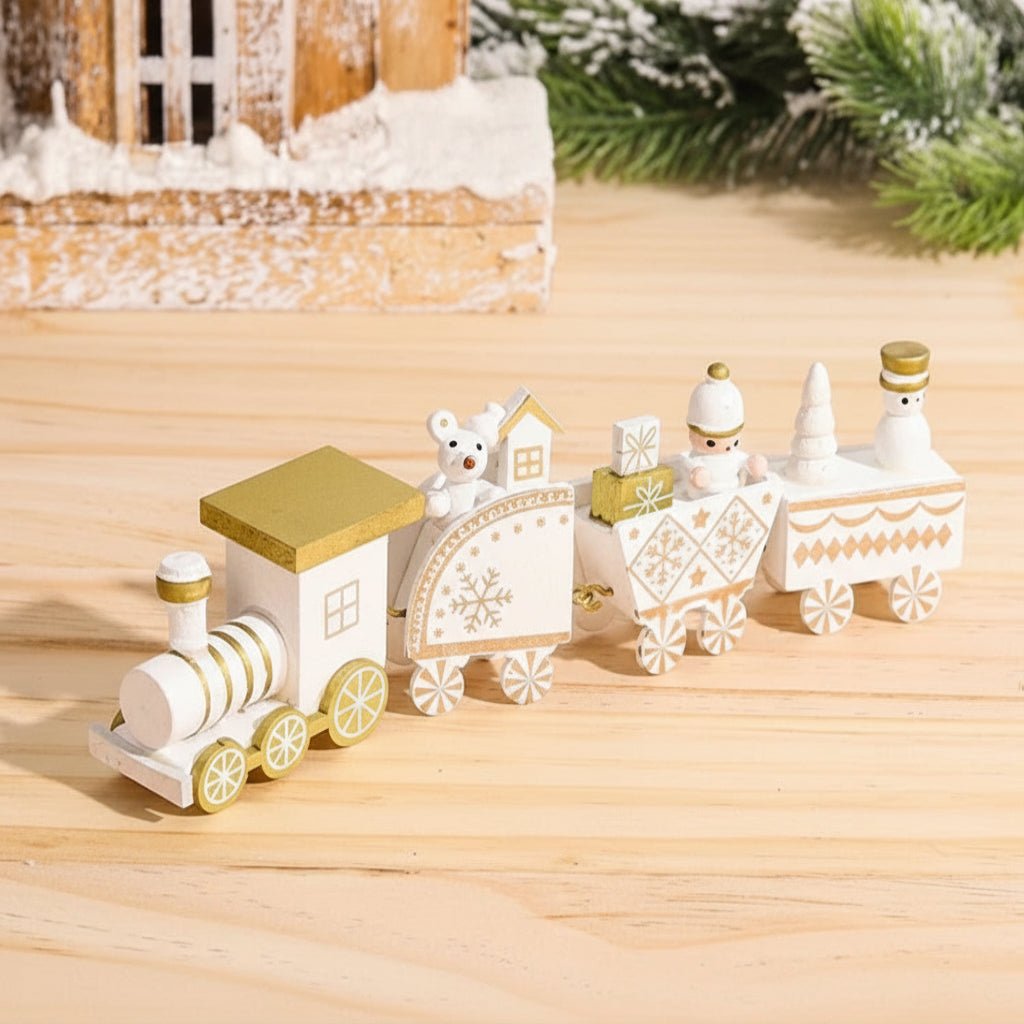 Heritage Lane festliche Weihnachtszug-Dekoration aus Holz und Kunststoff, nostalgische Feiertagsdekoration