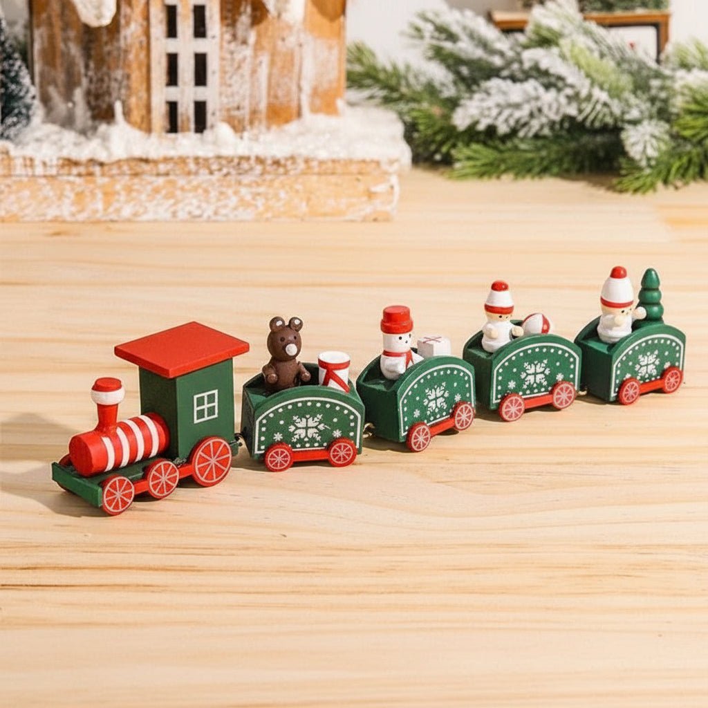 Heritage Lane festliche Weihnachtszug-Dekoration aus Holz und Kunststoff, nostalgische Feiertagsdekoration