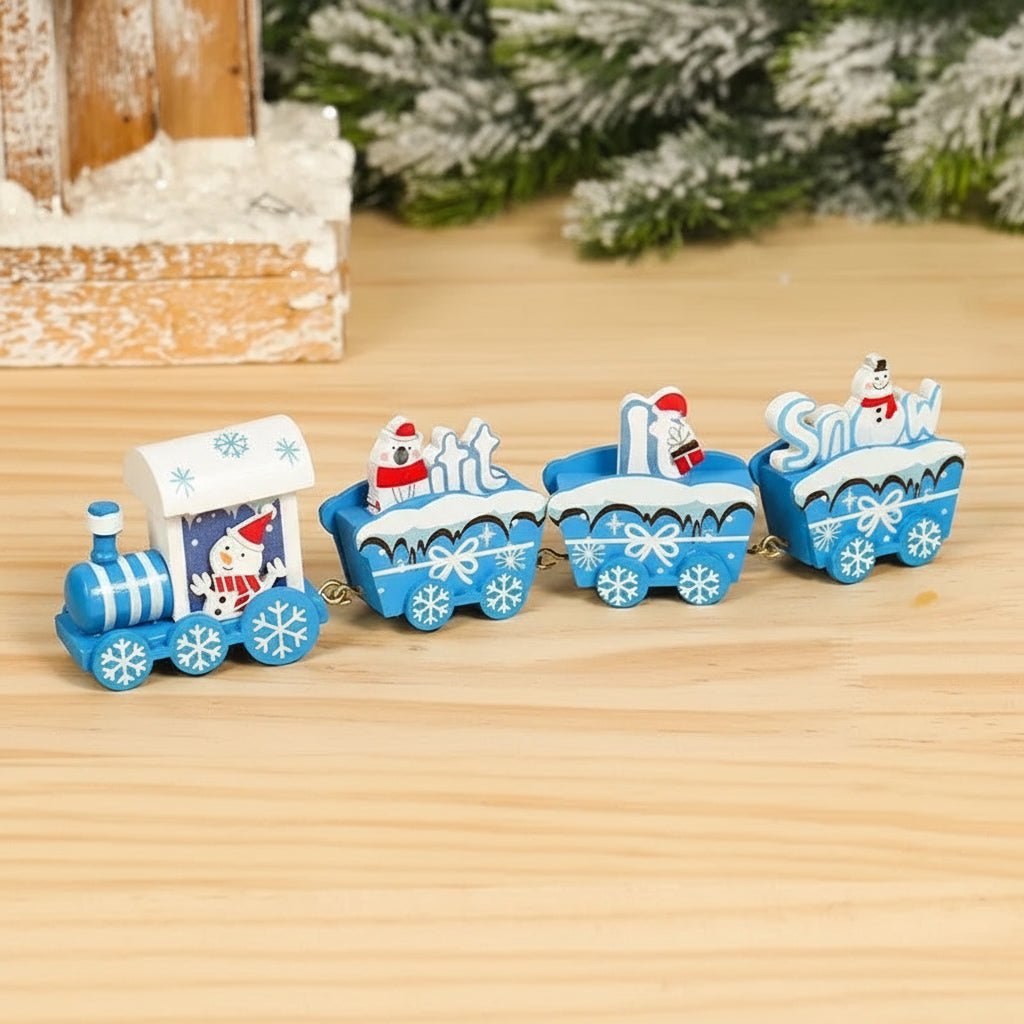 Heritage Lane festliche Weihnachtszug-Dekoration aus Holz und Kunststoff, nostalgische Feiertagsdekoration