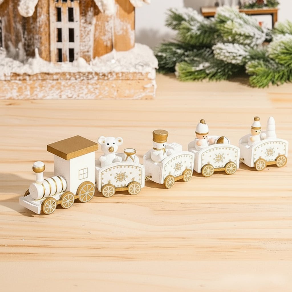 Heritage Lane festliche Weihnachtszug-Dekoration aus Holz und Kunststoff, nostalgische Feiertagsdekoration