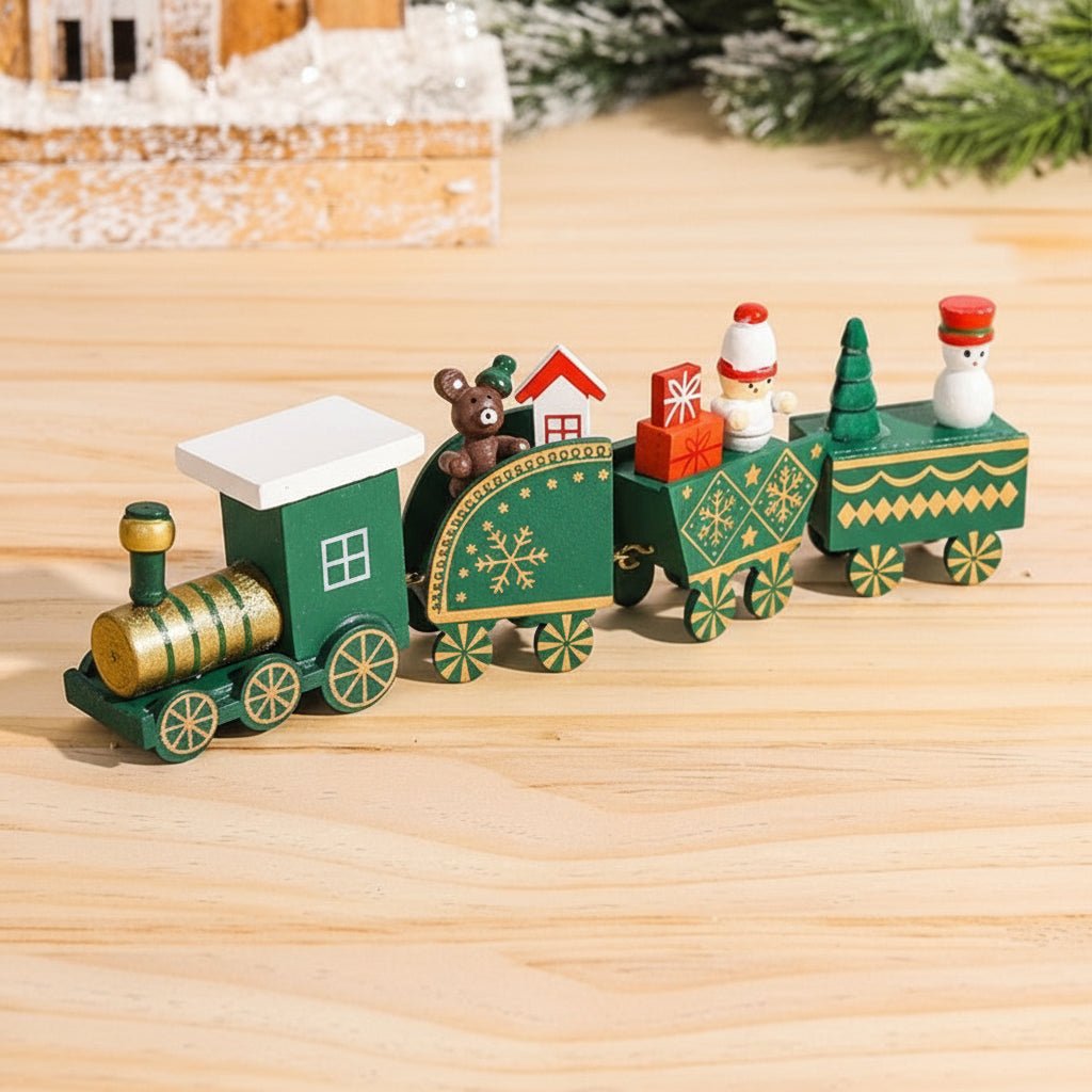 Heritage Lane festliche Weihnachtszug-Dekoration aus Holz und Kunststoff, nostalgische Feiertagsdekoration