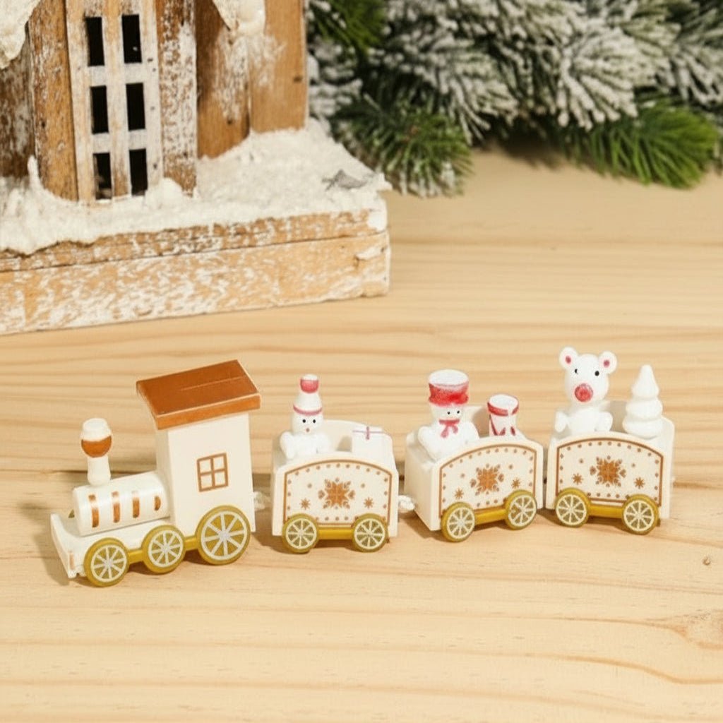 Heritage Lane festliche Weihnachtszug-Dekoration aus Holz und Kunststoff, nostalgische Feiertagsdekoration