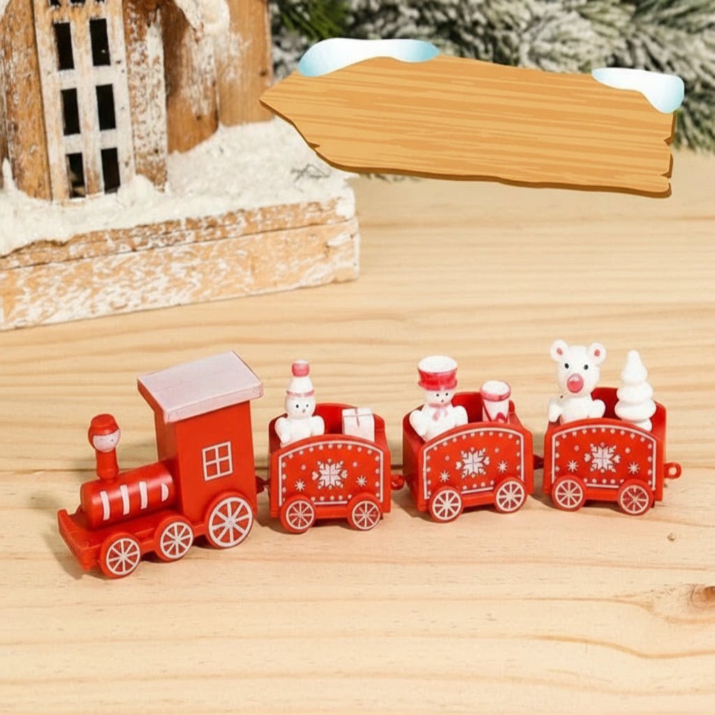 Heritage Lane festliche Weihnachtszug-Dekoration aus Holz und Kunststoff, nostalgische Feiertagsdekoration