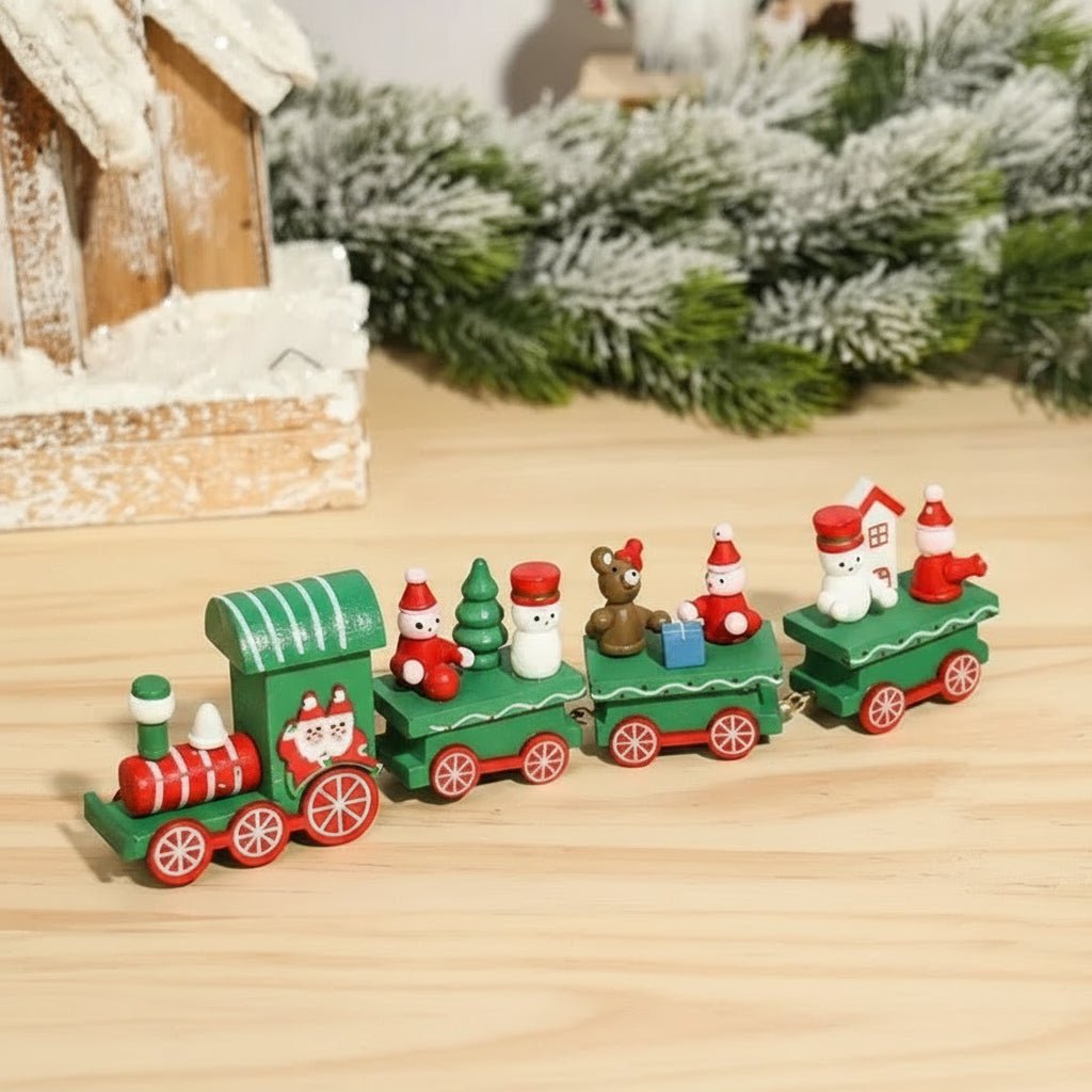 Heritage Lane festliche Weihnachtszug-Dekoration aus Holz und Kunststoff, nostalgische Feiertagsdekoration