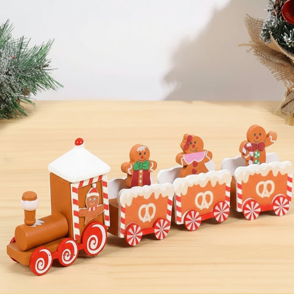 Heritage Lane festliche Weihnachtszug-Dekoration aus Holz und Kunststoff, nostalgische Feiertagsdekoration