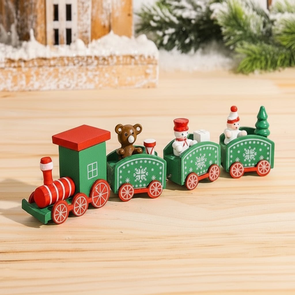Heritage Lane festliche Weihnachtszug-Dekoration aus Holz und Kunststoff, nostalgische Feiertagsdekoration