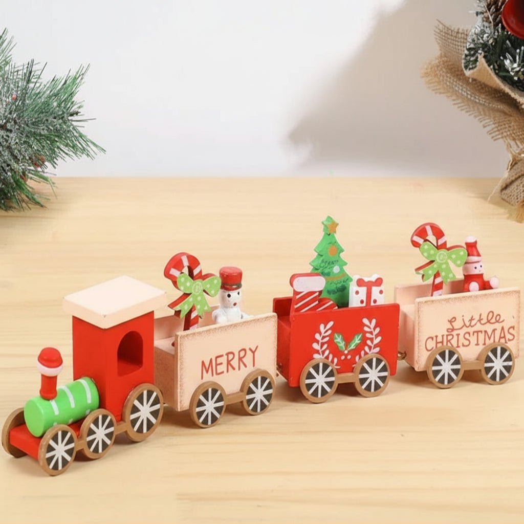 Heritage Lane festliche Weihnachtszug-Dekoration aus Holz und Kunststoff, nostalgische Feiertagsdekoration