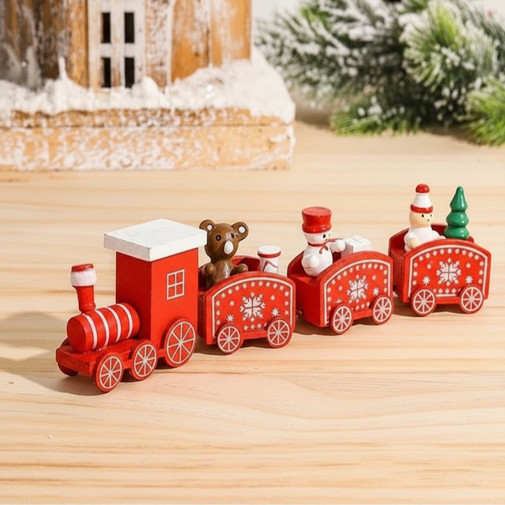 Heritage Lane festliche Weihnachtszug-Dekoration aus Holz und Kunststoff, nostalgische Feiertagsdekoration