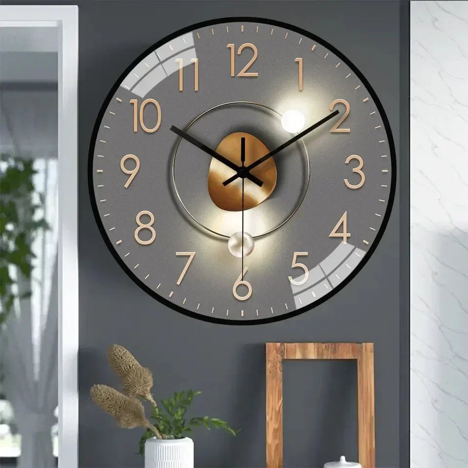 QuietPulse stille veggklokke med minimalistisk urskive for soverom og kontorer