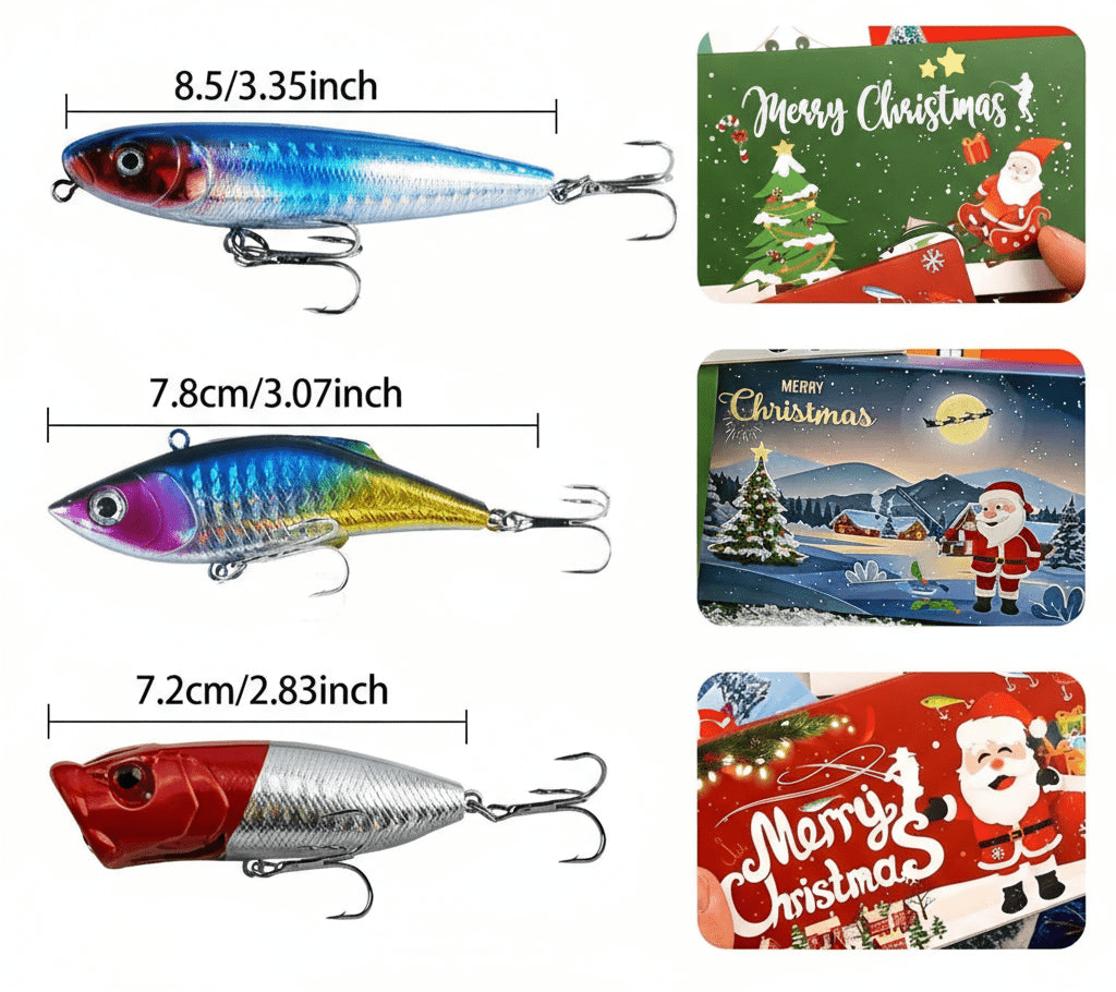AquaForge 73-Piece Fishing Accessories Gift Advent Calendar For Anglers