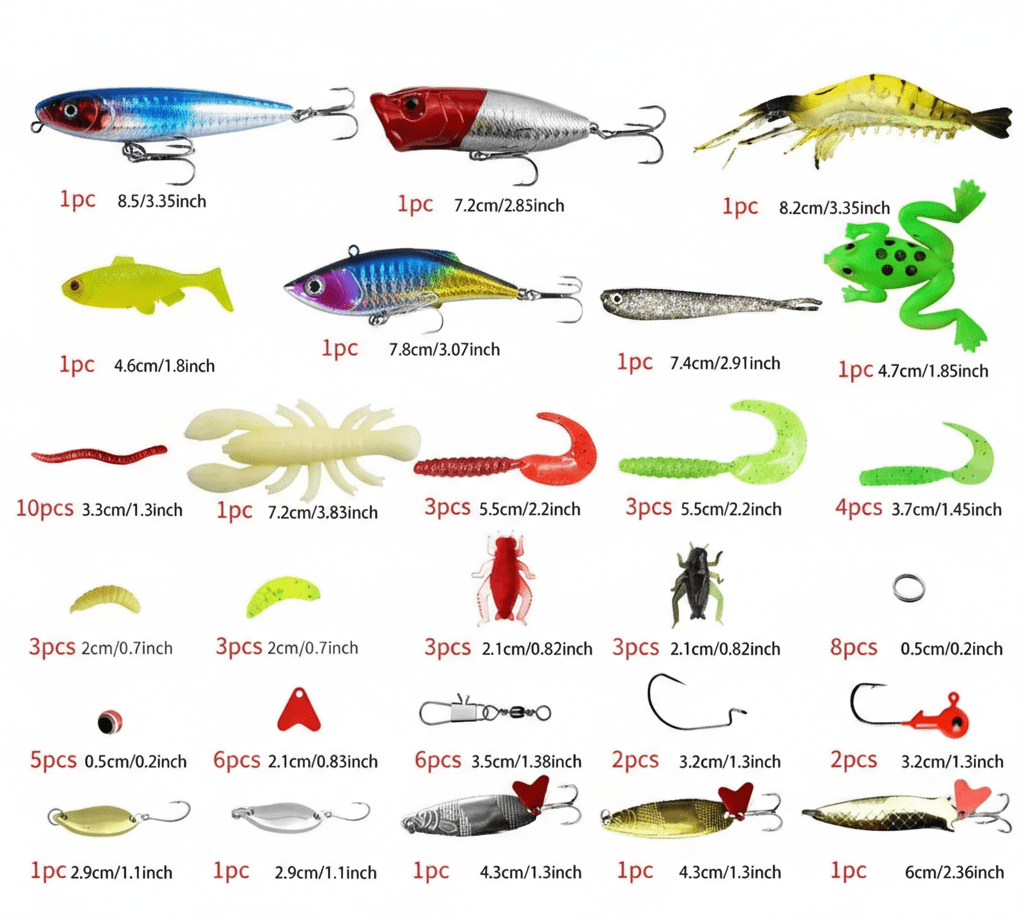 AquaForge 73-Piece Fishing Accessories Gift Advent Calendar For Anglers