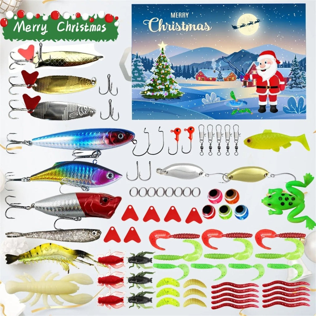 AquaForge 73-Piece Fishing Accessories Gift Advent Calendar For Anglers