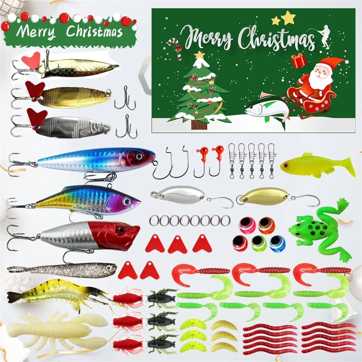 AquaForge 73-Piece Fishing Accessories Gift Advent Calendar For Anglers