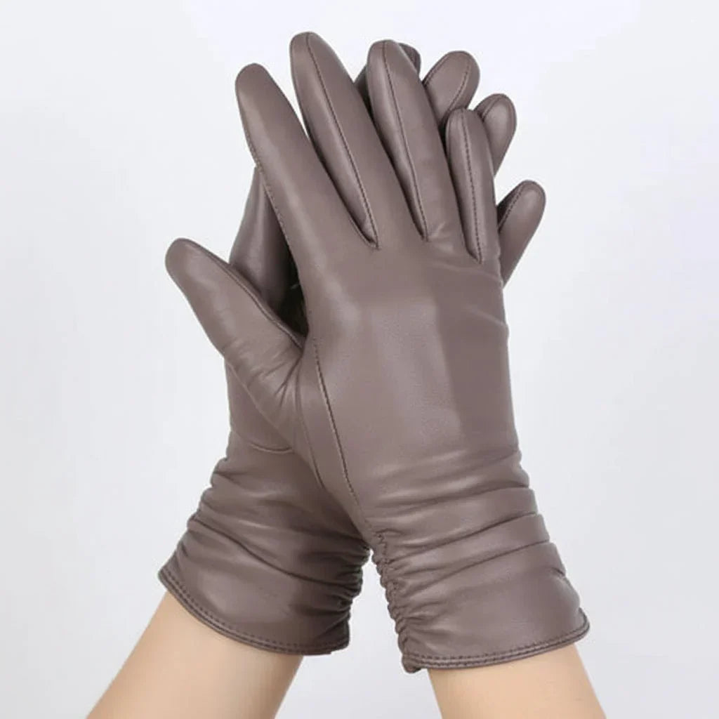 כפפות עור LUXLEATHER לנשים עם ריפוד חורפי