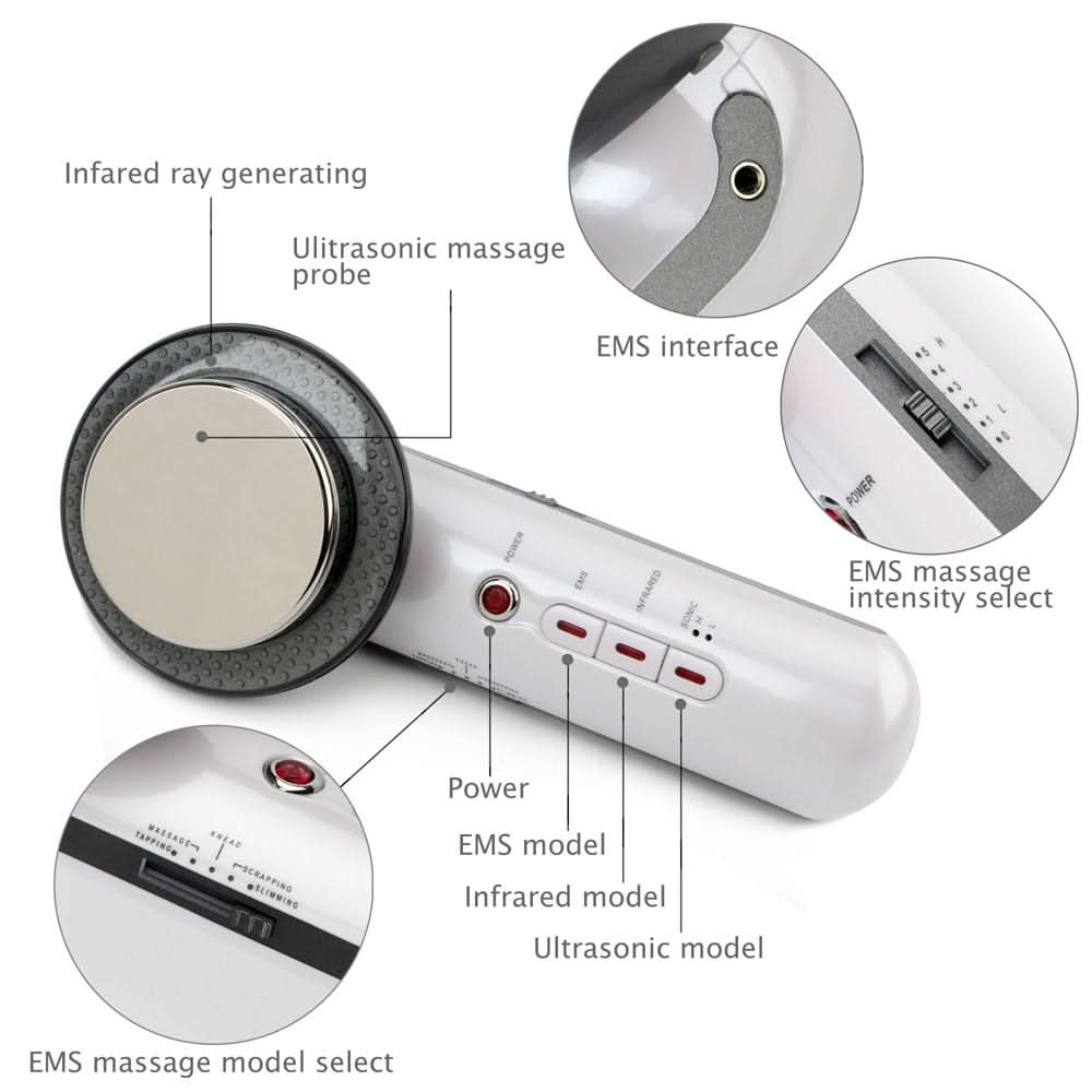NovaSculpt 3en1 Quemador de Celulitis y Grasa con EMS, Ultrasonido e Infrarrojo para Uso Doméstico