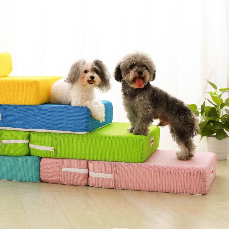 PawRise Elite Luxusní schůdky pro psy pro bezpečný přístup na pohovku a postel pro starší psy