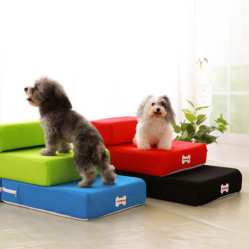 PawRise Elite Luxusní schůdky pro psy pro bezpečný přístup na pohovku a postel pro starší psy